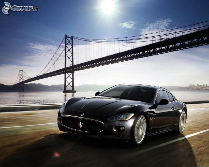 Maserati GranTurismo, Akashi Kaikyo Bridge, acelerar, sol