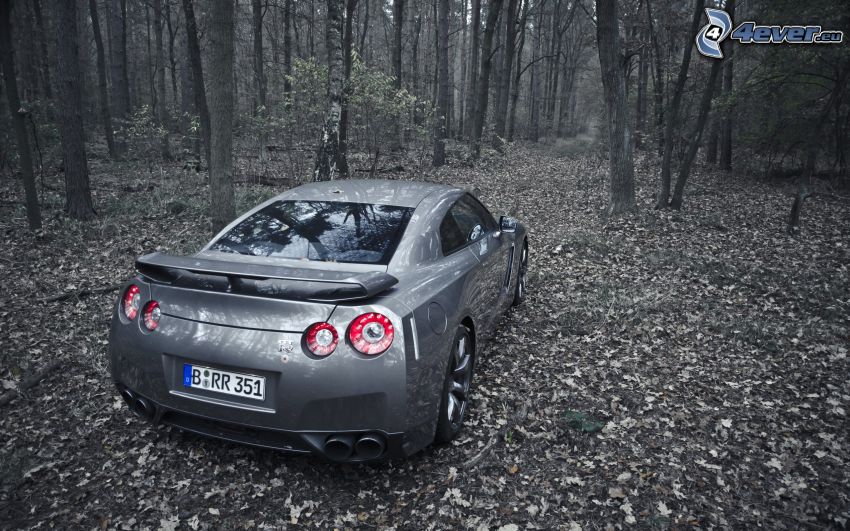 Nissan GT-R, bosque