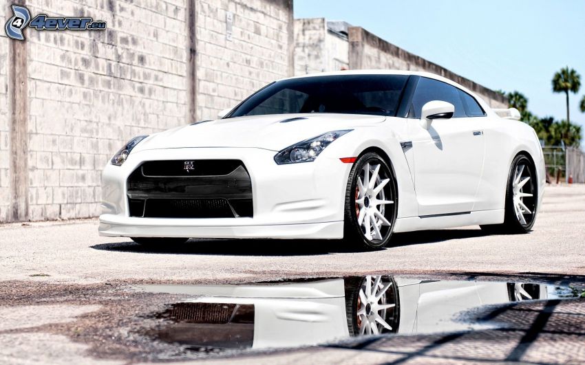 Nissan GT-R, charco