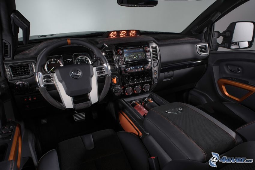 Nissan Titan, interior, volante