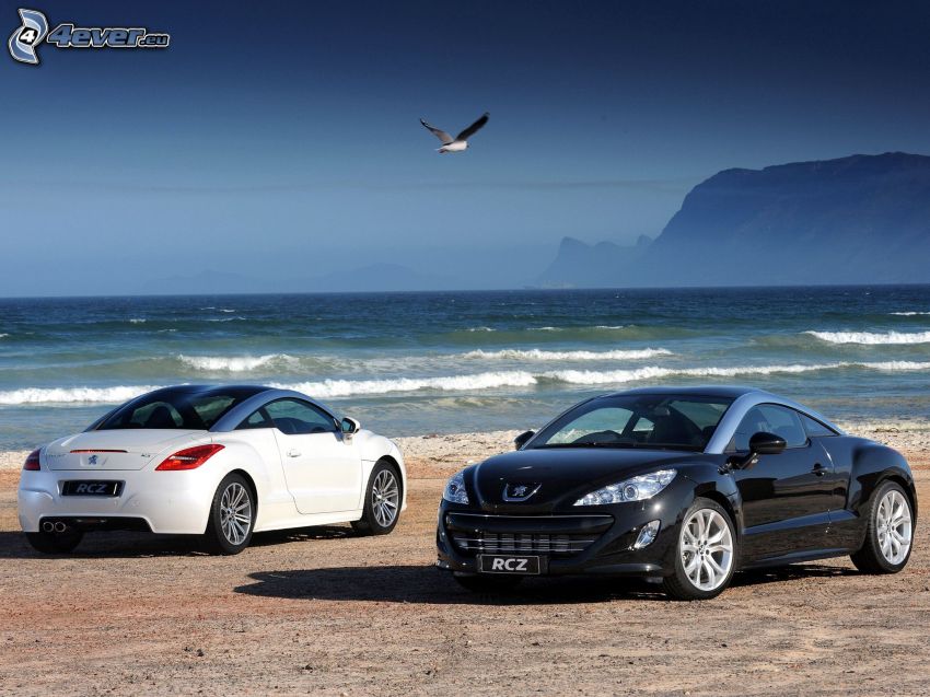 Peugeot RCZ, mar, playa