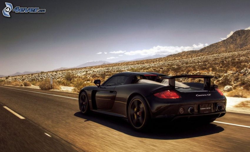 Porsche Carrera GT, acelerar, camino