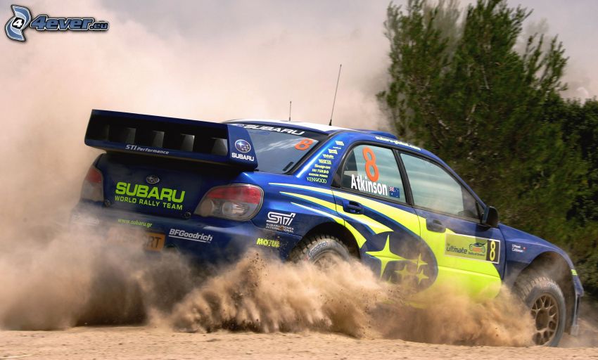 Subaru Impreza WRC, rally, polvo
