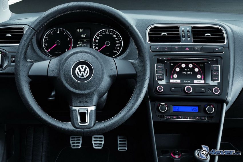 Volkswagen Cross Polo, volante, interior