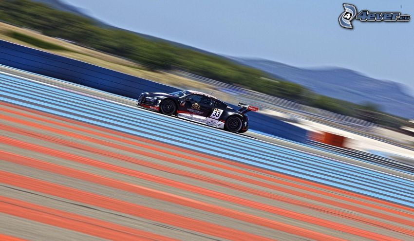 Audi R8, coche de carreras, acelerar