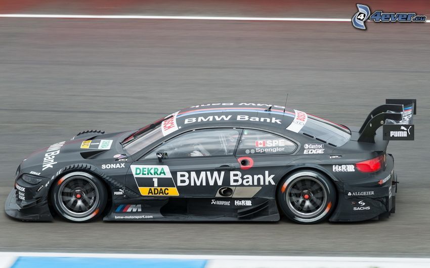 BMW, coche de carreras, acelerar, carreras en circuito
