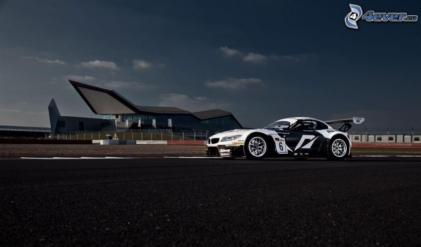 BMW, coche de carreras, carreras en circuito