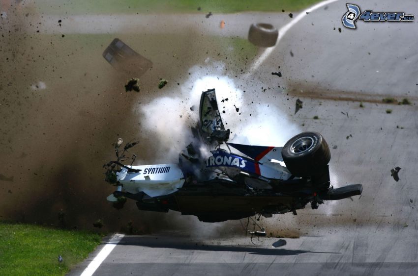 Fórmula 1, accidente, humo