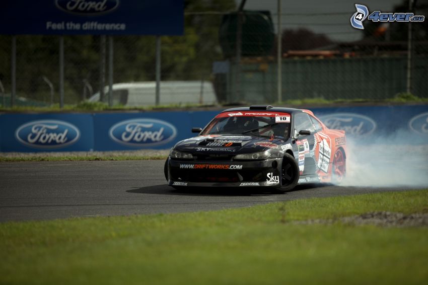 Nissan Silvia, drift, humo