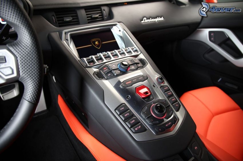 Interior de Lamborghini Aventador