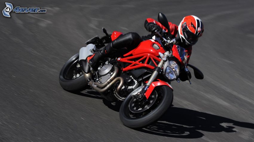 Ducati Monster 1100, motociclista, acelerar