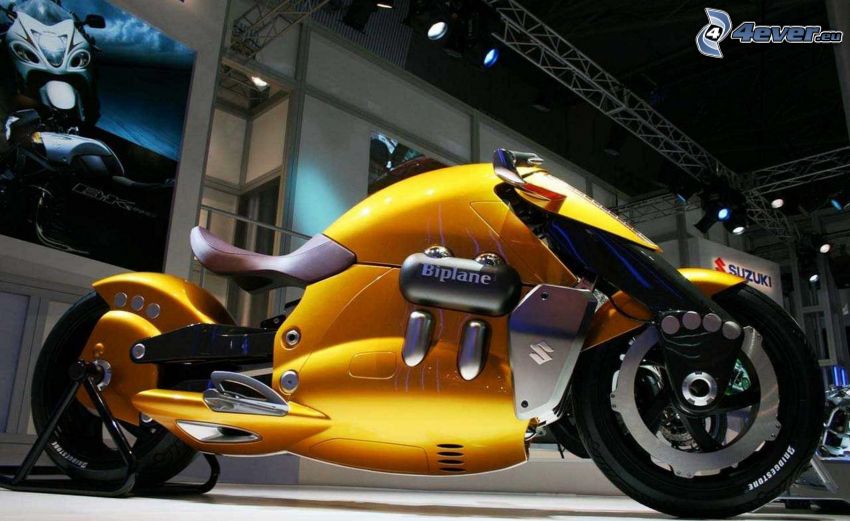 Suzuki, motocicleta, exposición