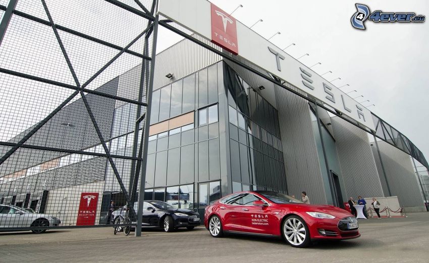 Tesla Model S, edificio, Tilburg