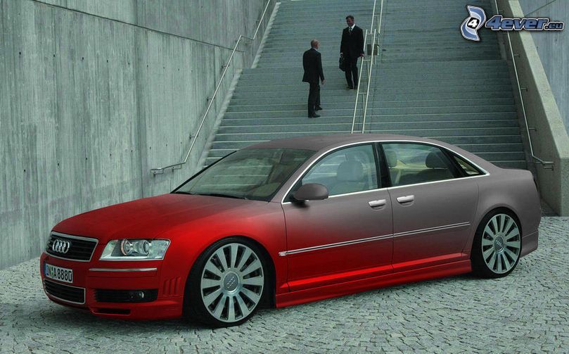 Audi A8, virtual tuning, escalera