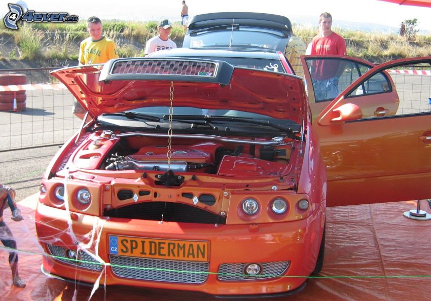 Škoda Octavia, tuning, Spiderman, exposición