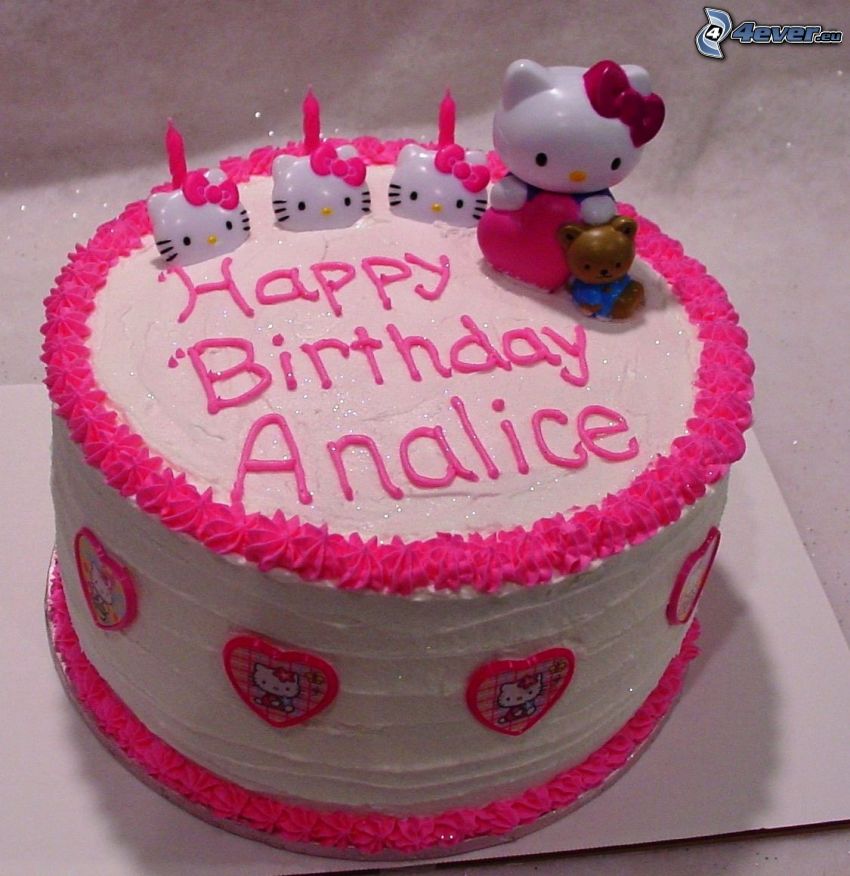 pastel, Hello Kitty, cumpleaños