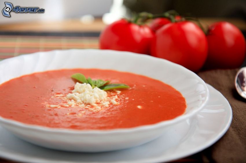 sopa de tomate, tomates