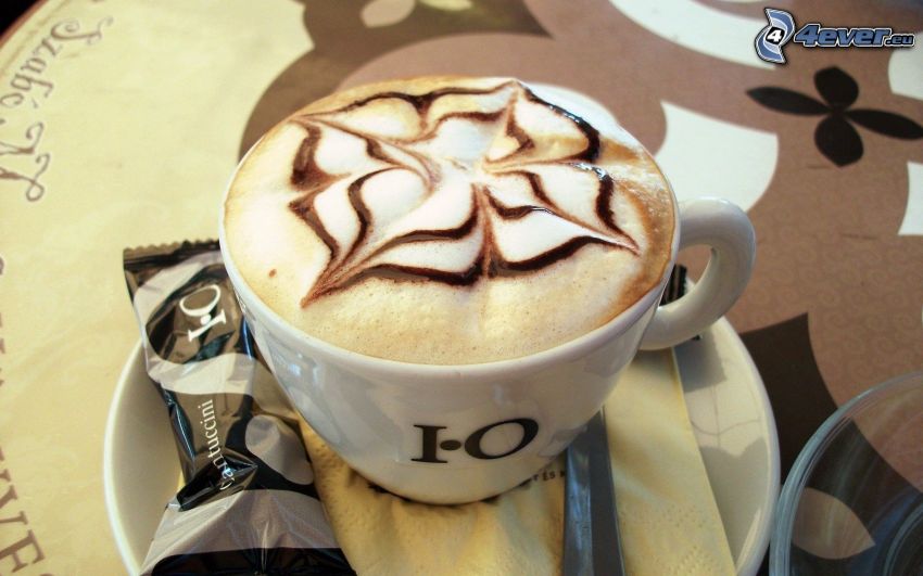 taza de café, latte art