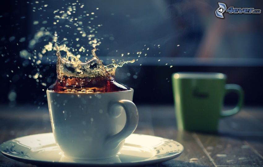 taza de café, splash