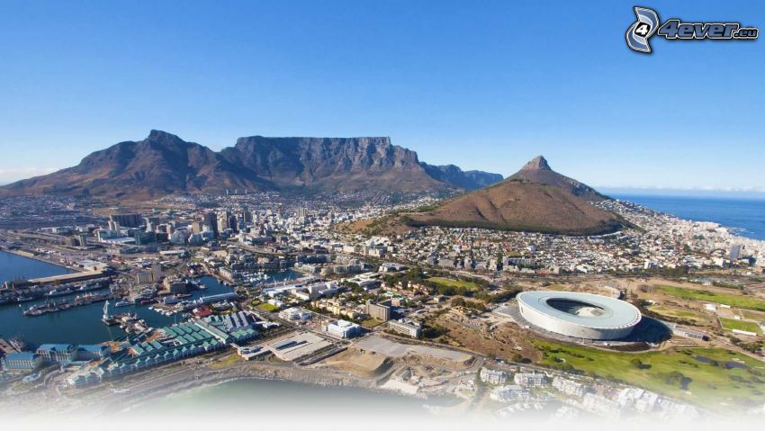Ciudad del Cabo, Cape Town Stadium, ciudad costera