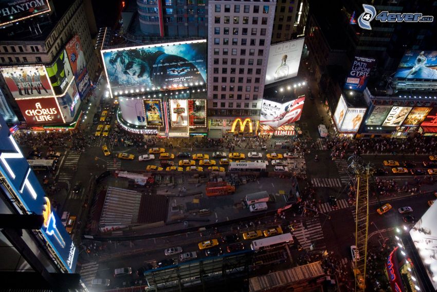 Times Square, Manhattan, New York, ciudad de noche