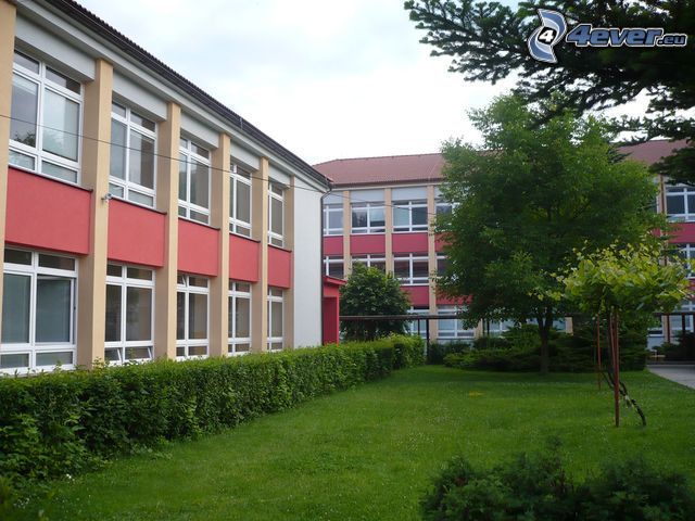 escuela, jardín