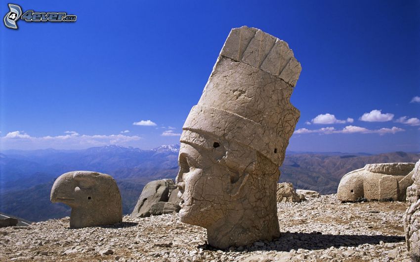 estatua, cabeza, Turquía, vista