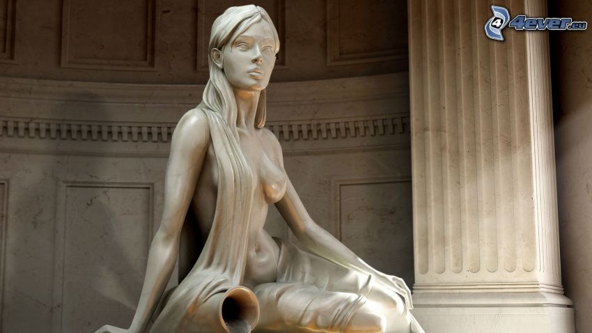 estatua, mujer