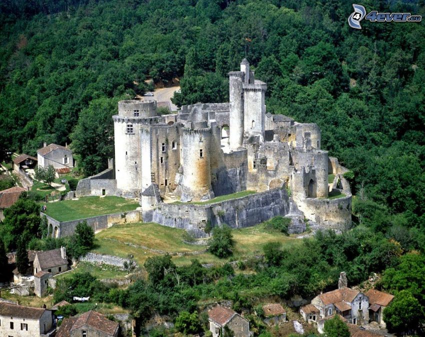 château de Bonaguil, bosque