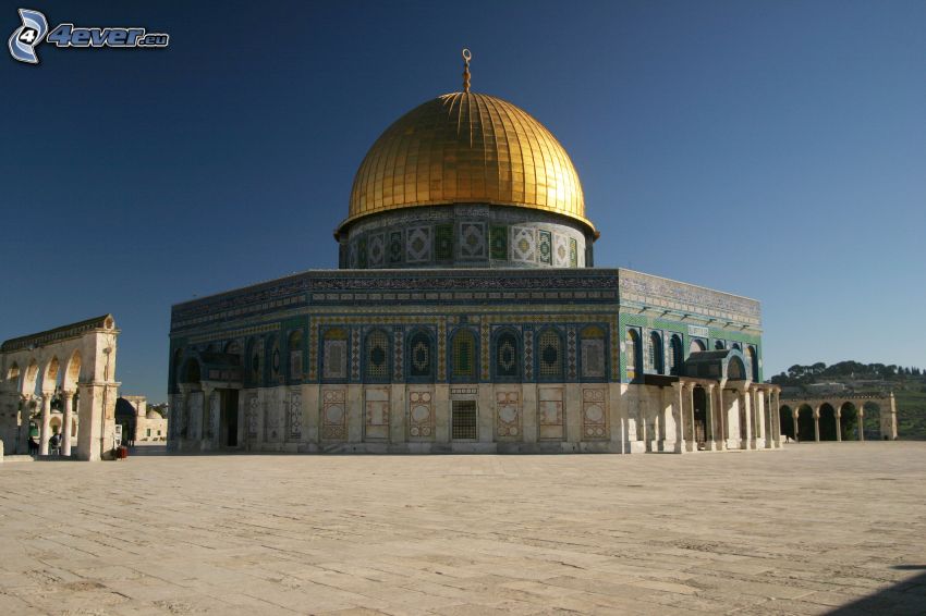 Dome of the Rock, plaza, Jerusalén