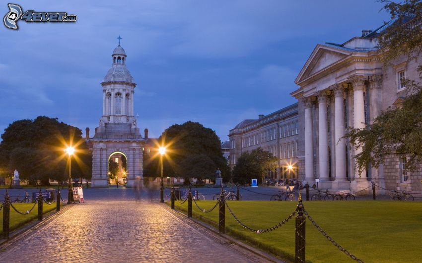Dublín, Irlanda, plaza, palacio