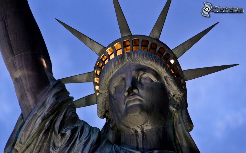 Estatua de la Libertad, cabeza, New York, USA