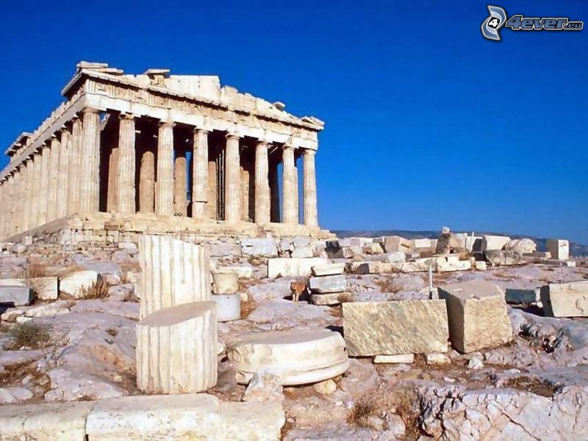 Partenón, Atenas, piedras