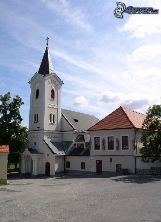 plaza histórica, iglesia, Nitra