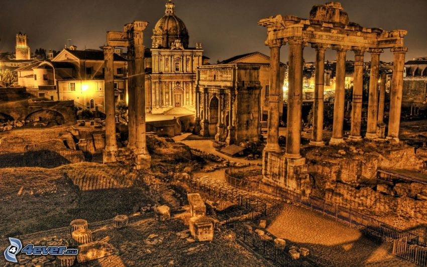 ruinas, Roma, HDR