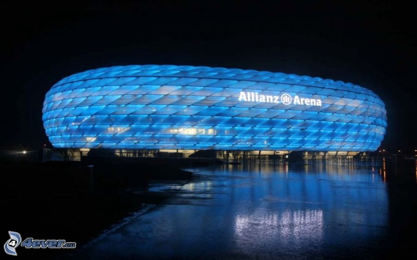 Allianz Arena, estadio, noche