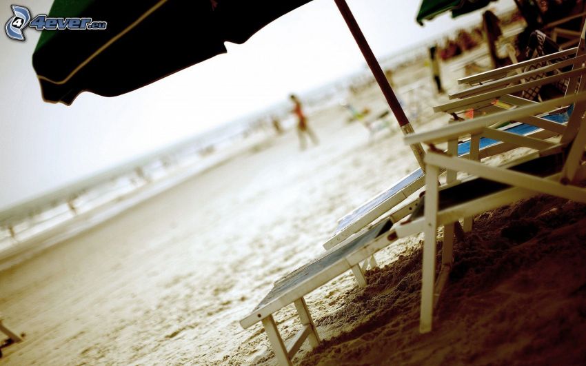 playa, sillas