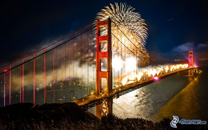 Golden Gate, fuegos artificiales