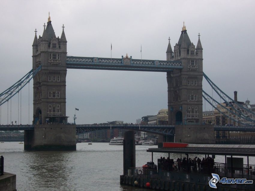 Londres, Tower Bridge, puente levadizo