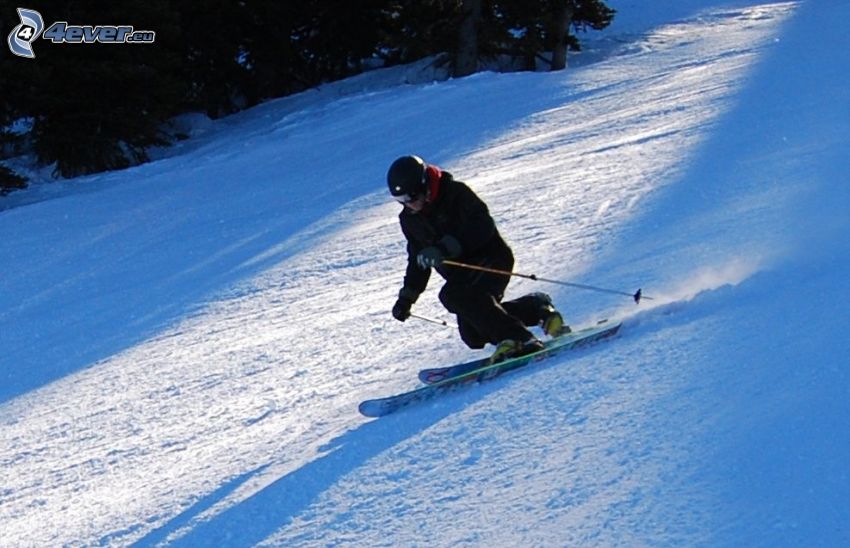 esquí, esquiador, nieve
