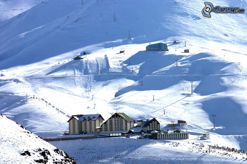 Palandöken, Turquía, centro de esquí, remolque