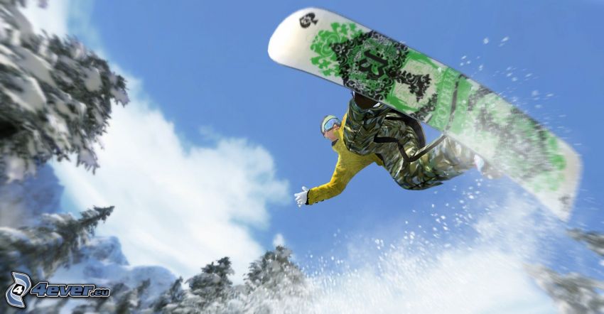 salto en tabla de snowboard