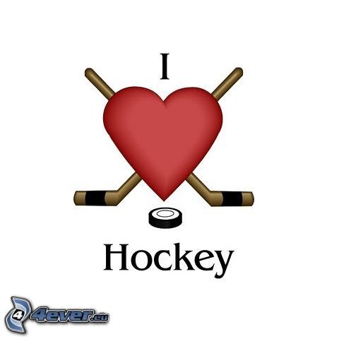 I love hockey, corazón