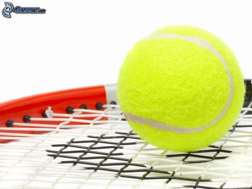 pelota de tenis, raqueta de tenis