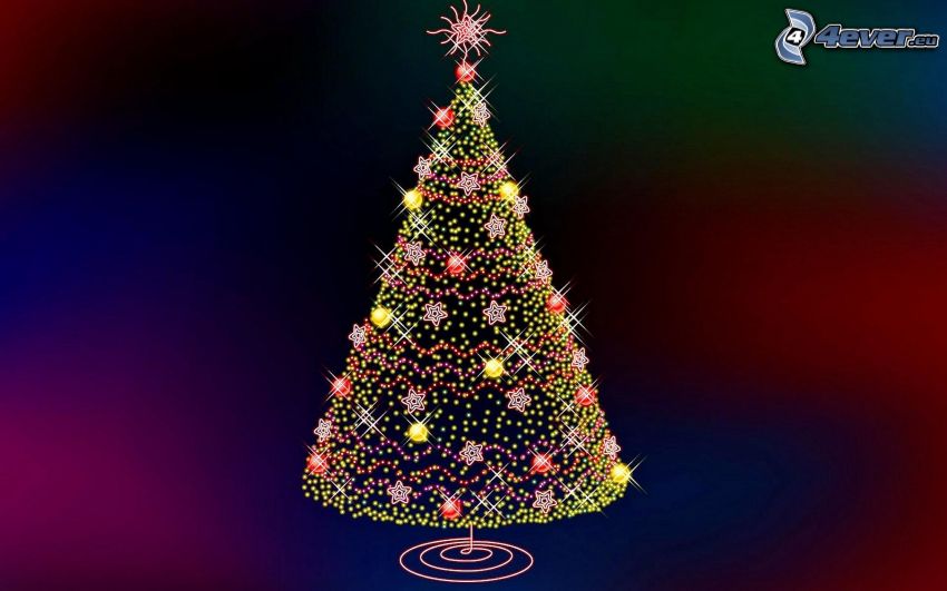 árbol de Navidad, luces