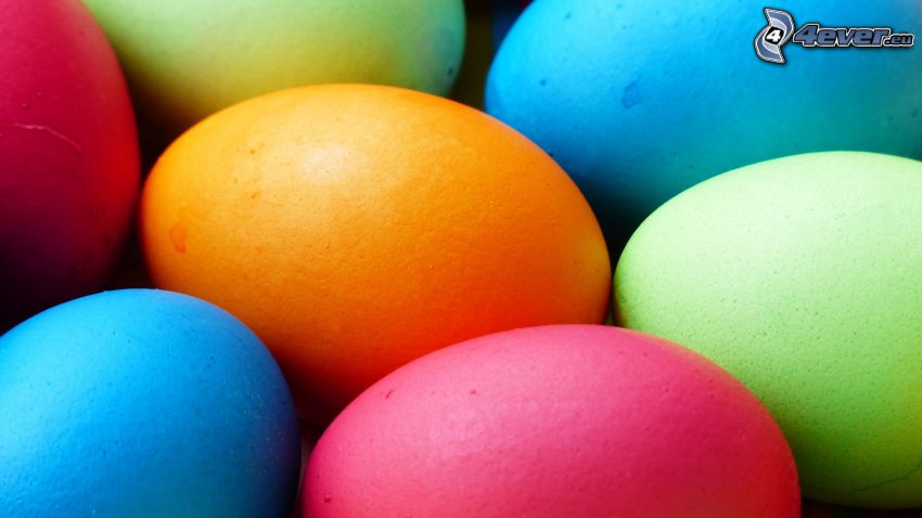 huevos de pascua, colores