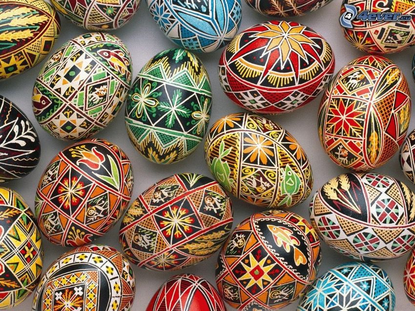 huevos pintados, huevo de Pascua
