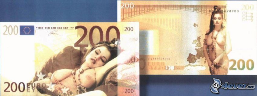 Euro erótico, billete