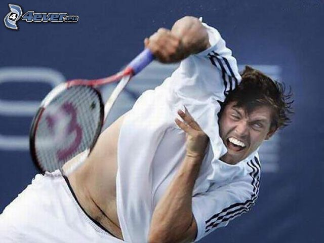 jugador de tenis, foto instatánea
