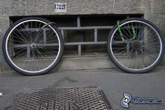 ruedas, bicicleta, robo